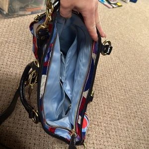 Coach multi colored shoulder purse